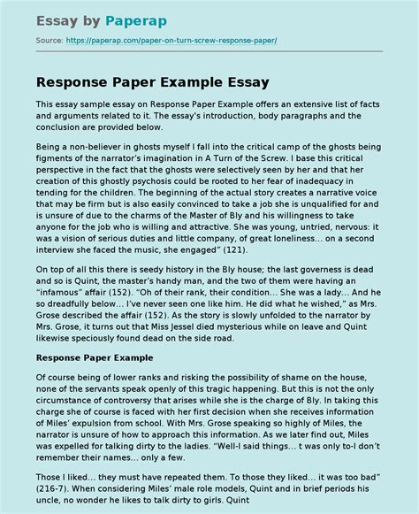 response paper   essay