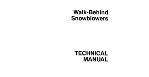 john deere  snowblower manual   pages manual updated
