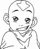 Avatar Aang Coloring Pages Airbender Last Drawings Printable Drawing Kids Outline Cartoon Naruto Smile Wecoloringpage sketch template