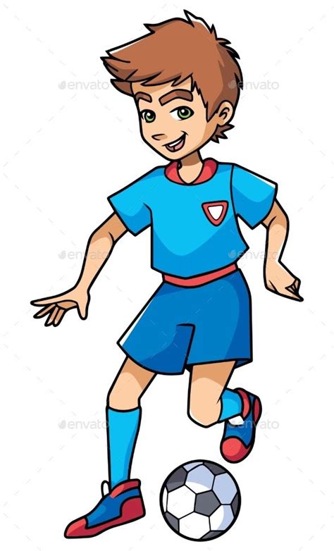 pin  carklo  calcio football boy cartoon characters football
