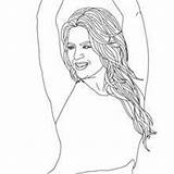 Shakira Coloring Pages Singer Dibujo Hellokids Con People sketch template