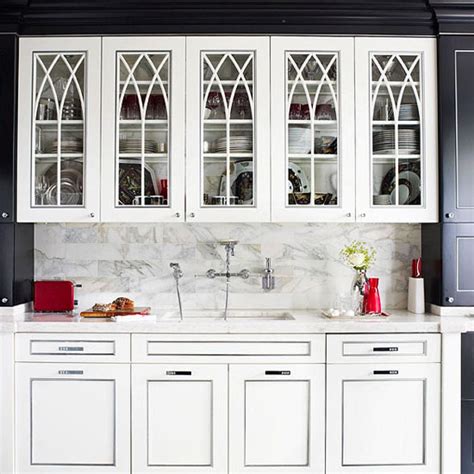 distinctive kitchen cabinets  glass front doors