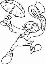 Pinocchio Jiminy Excited Wecoloringpage sketch template