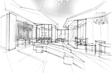 multifunction area office in 2020 perspective drawing lessons design sketches