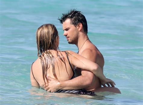 Billie Lourd And Taylor Lautner At A Beach In St Barts 04