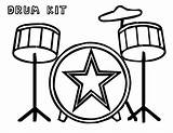 Drum Coloring Pages Set Musical Instruments Printable Color Kids Music Getcolorings Getdrawings Disney Under Drawing Kit Instrument Colorings sketch template