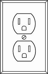 Socket Electrical Outlet Clipart Clip Power Line Plug Symbol Outline Sockets Coloring Plugs Cliparts Ac Electricity Symbols Lineart Clipground Library sketch template
