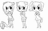 Chibi Girl Coloring Cute Pages Girls Clipart Drawing Little Kids Kitten Library Colorine Really Print Getdrawings Popular Comments Clip Coloringhome sketch template