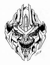 Megatron G1 Optimus Inks sketch template