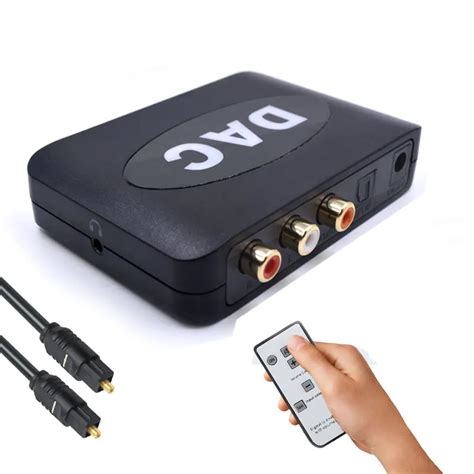 192khz dac optical to rca toslink coaxial 3 5mm jack audio converter