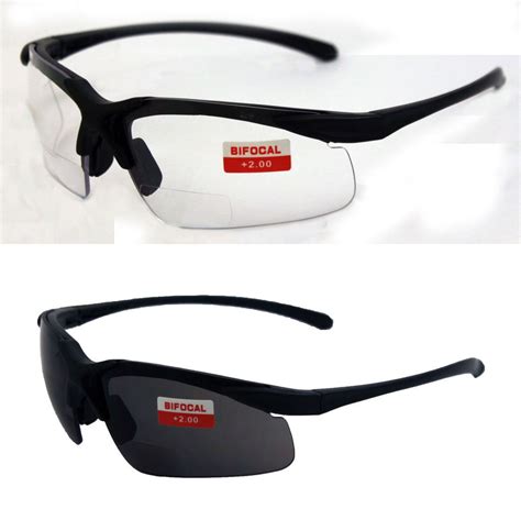 two pairs of apex 2 0 bifocal safety glasses one pair with clear