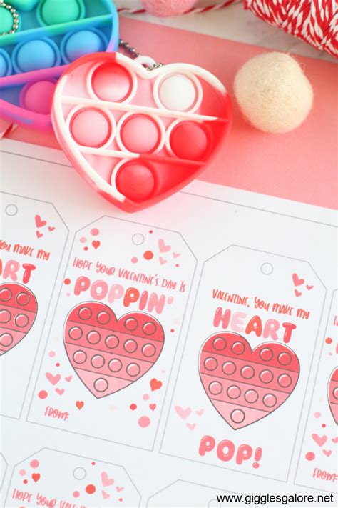 heart pop  valentine   printable tags printable valentines