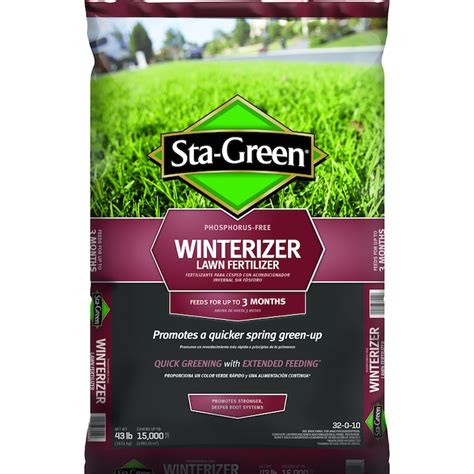 sta green winterizer  sq ft    winterizer   lawn fertilizer department  lowescom