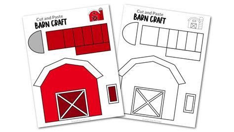 printable barn craft template simple mom project