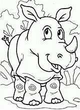 Rinoceronte Animais sketch template