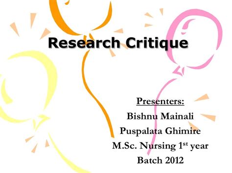 research article critique     critique