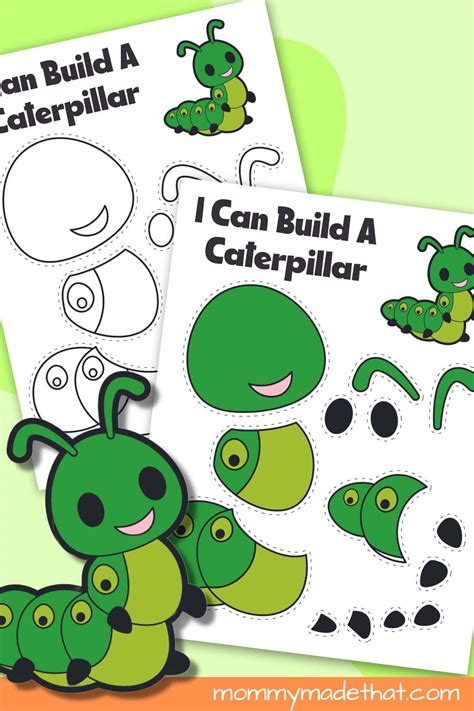 printable caterpillar craft   template