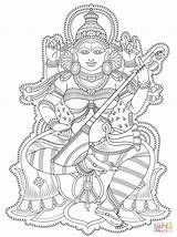 Kerala Outline Madhubani sketch template
