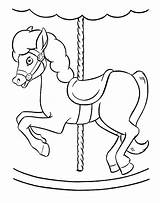 Carousel Coloring Horse Pages Printable Getcolorings sketch template