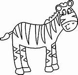 Zebra Coloring Pages Clipart Kids Cute Animal Clipartmag sketch template