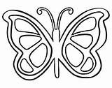 Outline Butterfly Coloring Printable Popular sketch template