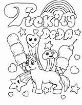 Coloring Pages Adult Word Swear Printable Curse Funny Unicorn Adults Drugs Books Cuss Drug Print Say Book Sheets Cool Magical sketch template