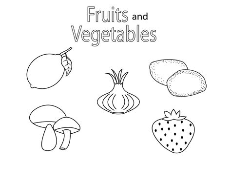 coloring pages  fruits  vegetables coloring pages