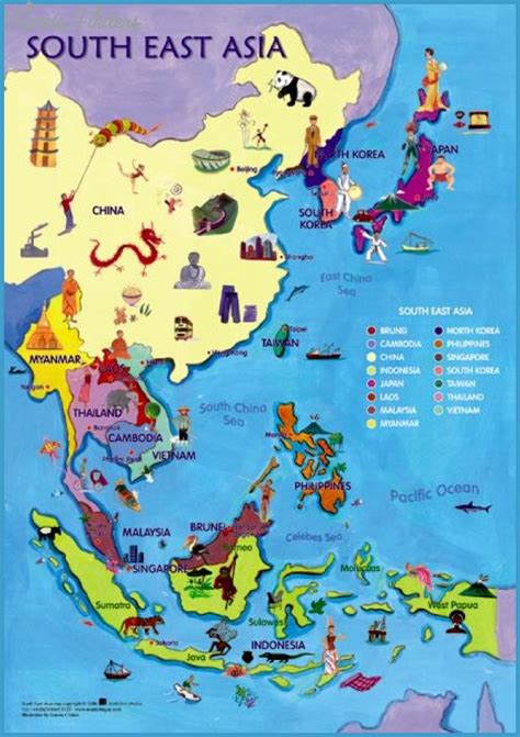 Southeast Asia Travel Guide Map Travelsfinders