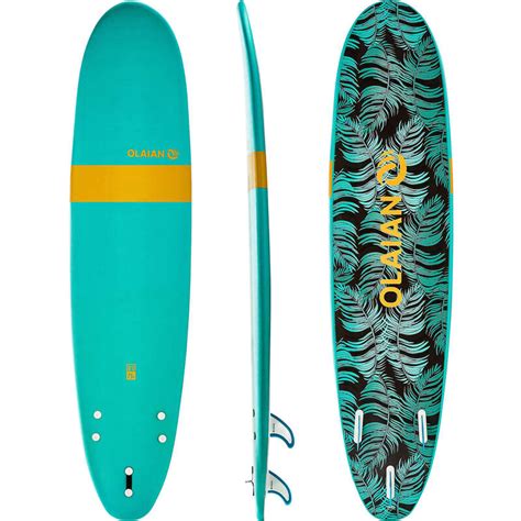 surfboard  schaumstoff soft  inkl leash und  finnen olaian decathlon