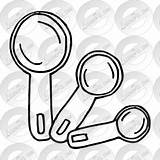 Measuring Spoons Remove sketch template