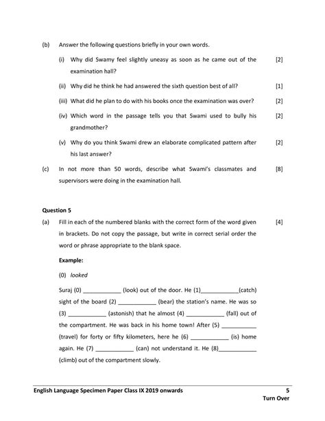 icse class  english language sample paper   oneedu