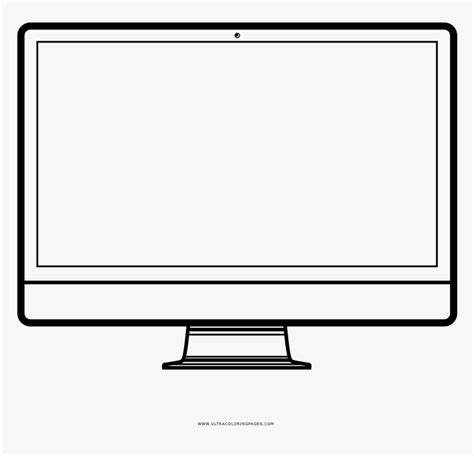 computer screen coloring page television black  white clipart hd