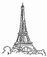 Eiffel Tower Paris Coloring Drawing Easy Pages Simple Outline Printable 2d Torre Eifel Dibujo Print Color Para Colorear Getdrawings France sketch template