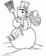 Coloring Christmas Pages Snowman Printable Printing Help sketch template