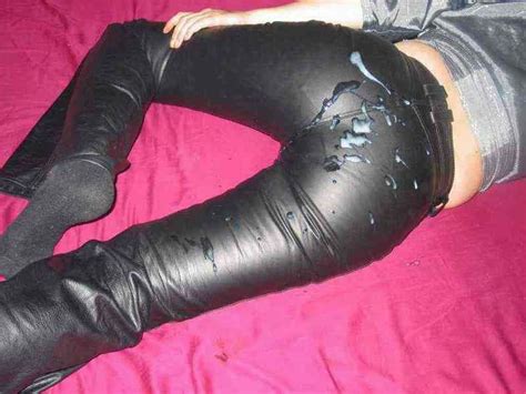 big load on leather pants porn pic from cum on leather and sex in latex 2 sex image gallery