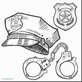 Hat Police Template Coloring sketch template