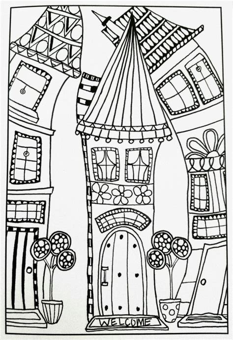 whimsical houses coloring pages coloring pages inspirational adult