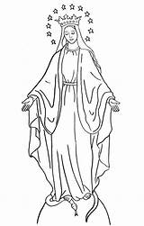 Coloring Immaculate Conception Pages Catholic Mary Mother Clip Prayer Lady sketch template