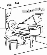 Pianista Pages Coloritura Locket Hummingbird Pianist sketch template