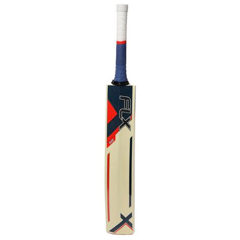 flx ew  english willow cricket bat  leather balldark bluered