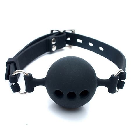 Full Silicone Breathable Ball Gag Mouth Restraint Bdsm
