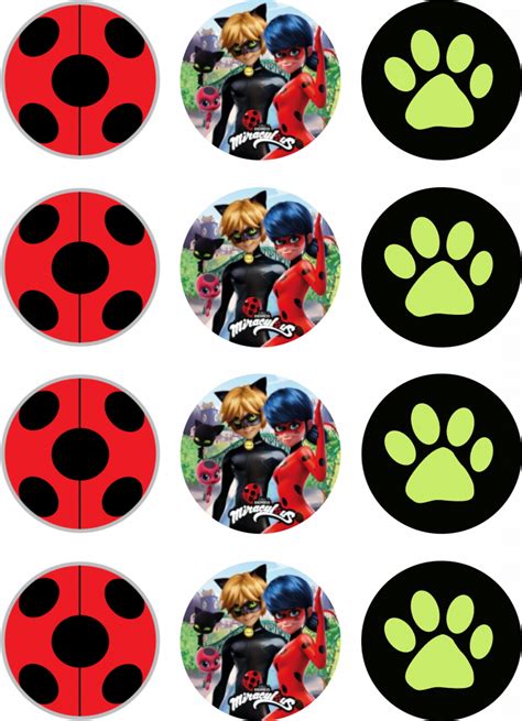 miraculous ladybug cupcake toppers shore cake supply