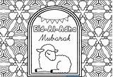 Eid Adha Mubarak Colouring Mindfulness Themumeducates sketch template