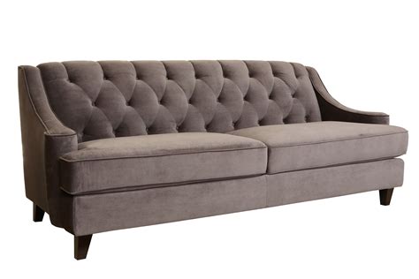 devon claire velvet fabric tufted sofa gray walmartcom walmartcom