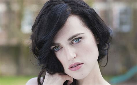 Hd Wallpaper Actresses Katie Mcgrath Black Hair Blue Eyes