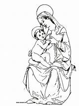 Mary Coloring Virgin Mother Pages Drawing Hail Printable Thedrawbot Getcolorings Clipart Color Getdrawings Colorings Popular sketch template