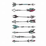 Boho Arrows Tribal Drawn Decoration Hand Ethnic Preview sketch template