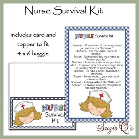 nurse survival kit includes topper  card digital