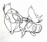 Sculpture Wire Moose Head Choose Board Rell Reserved sketch template