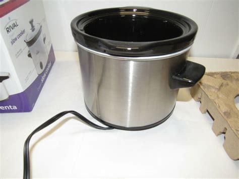 rival  quart stainless steel slow cooker cookers steamers